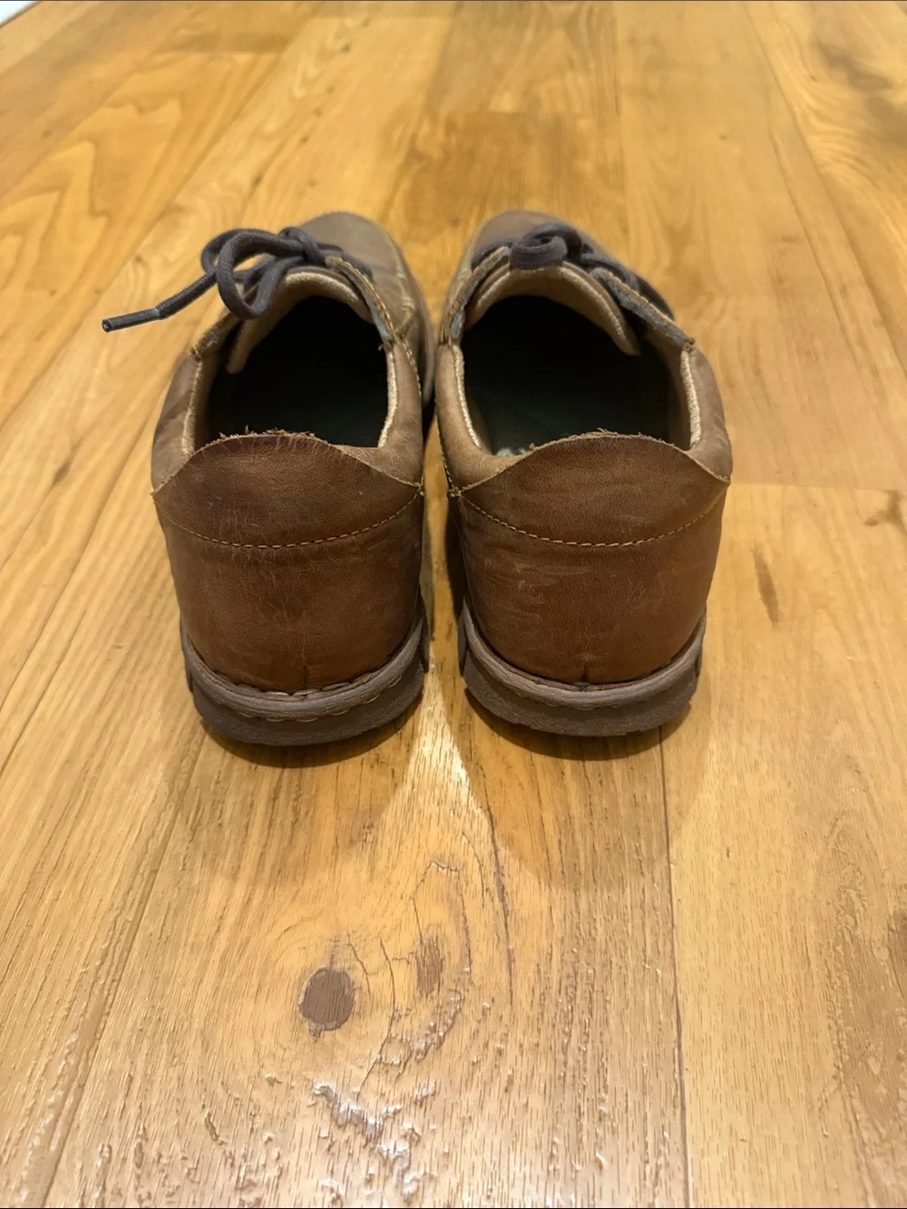 Clarks Brown Leather Boat-Style Lace-Up Shoes